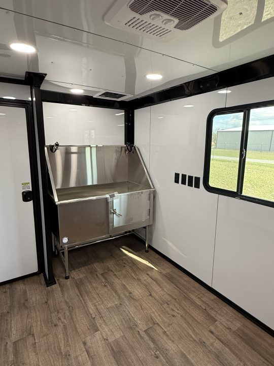 New 7x16TA Pink Pet Grooming Trailer