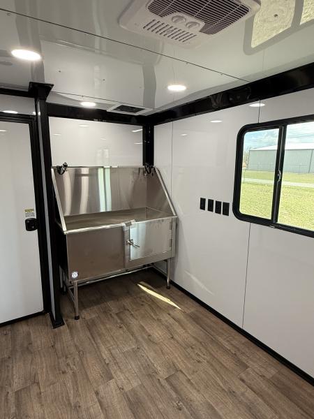New 7x16TA Pink Pet Grooming Trailer