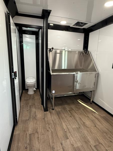 New 7x16TA Pink Pet Grooming Trailer