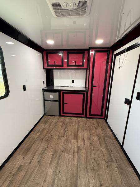 New 7x16TA Pink Pet Grooming Trailer