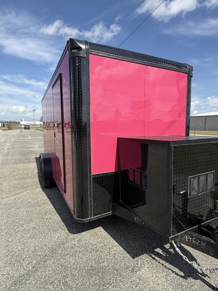 New 7x16TA Pink Pet Grooming Trailer
