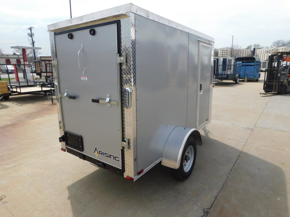 New 2026 Arising 4X8 2000 GVWR Ramp Door Cargo / Enclosed Trailer