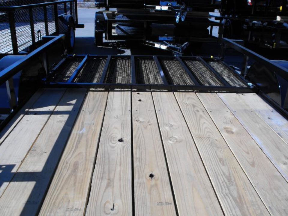 New 77 X 10 Utility Trailer HD Spring Assisted Ramp