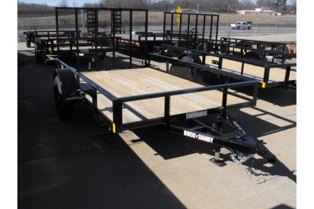 New 77 X 10 Utility Trailer HD Spring Assisted Ramp