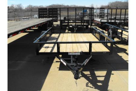 New 77 X 10 Utility Trailer HD Spring Assisted Ramp
