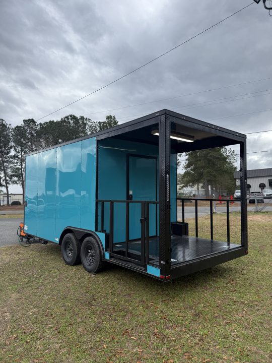 New 8.5x20TA3 Water Blue Concession Trailer