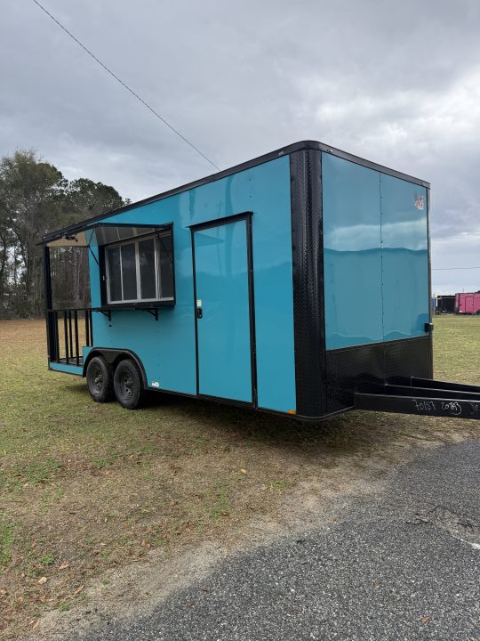 New 8.5x20TA3 Water Blue Concession Trailer