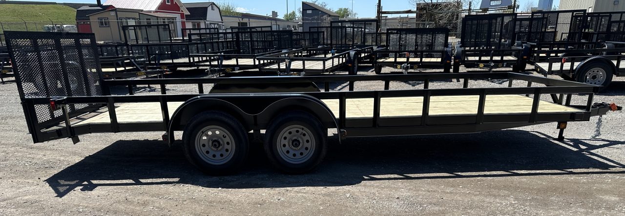 New 2026 Road Boss 83"x20' Bumper Pull w/dove, 3'gate & 4' frames Utility Trailer