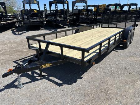 New 2026 Road Boss 83 x20' Bumper Pull w/dove, 3'gate & 4' frames Utility Trailer