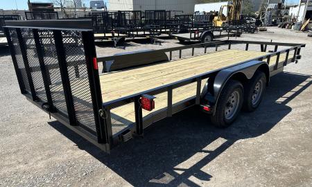 New 2026 Road Boss 83"x20' Bumper Pull w/dove, 3'gate & 4' frames Utility Trailer