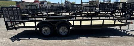 New 2026 Road Boss 83"x20' Bumper Pull w/dove, 3'gate & 4' frames Utility Trailer
