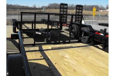New Utility Trailer 77 X 12 2' Dove Tail Pipe Rail Top Rear Spring Assisted Gate