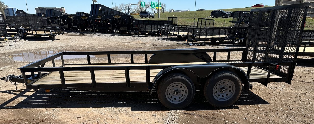 New 2025 Road Boss 83"x16' Bumper Pull w/4' Gate Utility Trailer