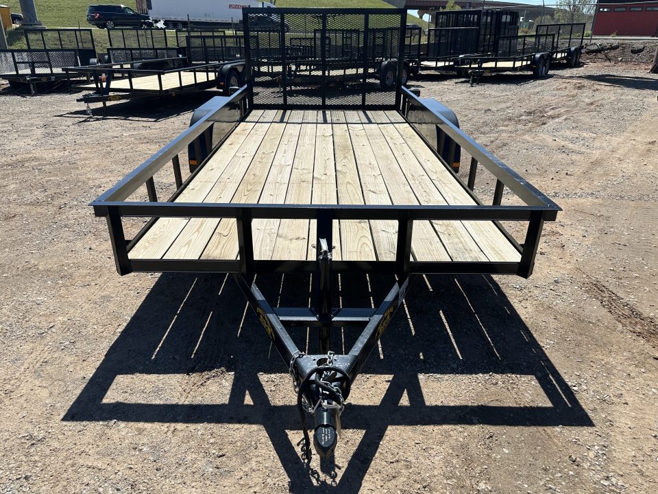 New 2025 Road Boss 83"x16' Bumper Pull w/4' Gate Utility Trailer