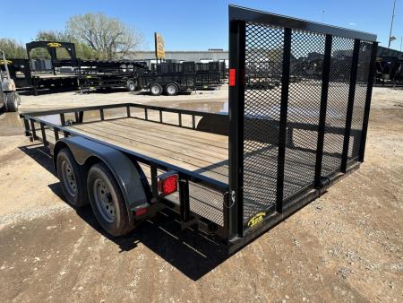New 2025 Road Boss 83"x16' Bumper Pull w/4' Gate Utility Trailer