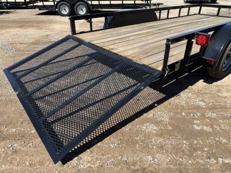New 2025 Road Boss 83"x16' Bumper Pull w/4' Gate Utility Trailer
