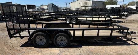 New 2025 Road Boss 83"x16' Bumper Pull w/4' Gate Utility Trailer