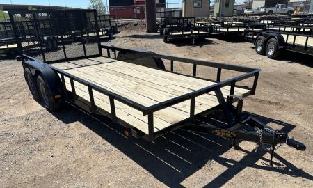 New 2025 Road Boss 83"x16' Bumper Pull w/4' Gate Utility Trailer