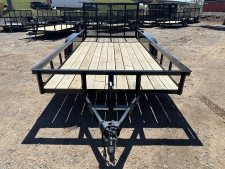 New 2025 Road Boss 83"x16' Bumper Pull w/4' Gate Utility Trailer