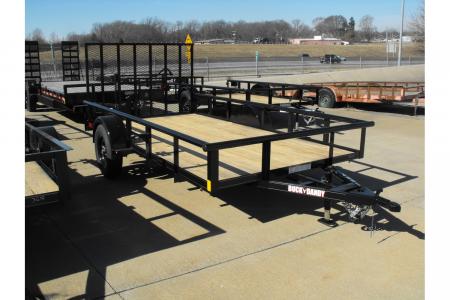 New Utility Trailer 77 X 12 Pipe Rail Top Rear Spring Assisted Gate