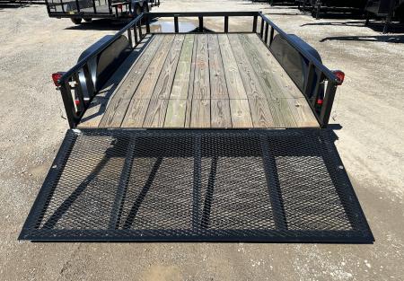 New 2025 Road Boss 83"x12' Bumper Pull w/3' Gate, Dove & Pipe Top rail Utility Trailer