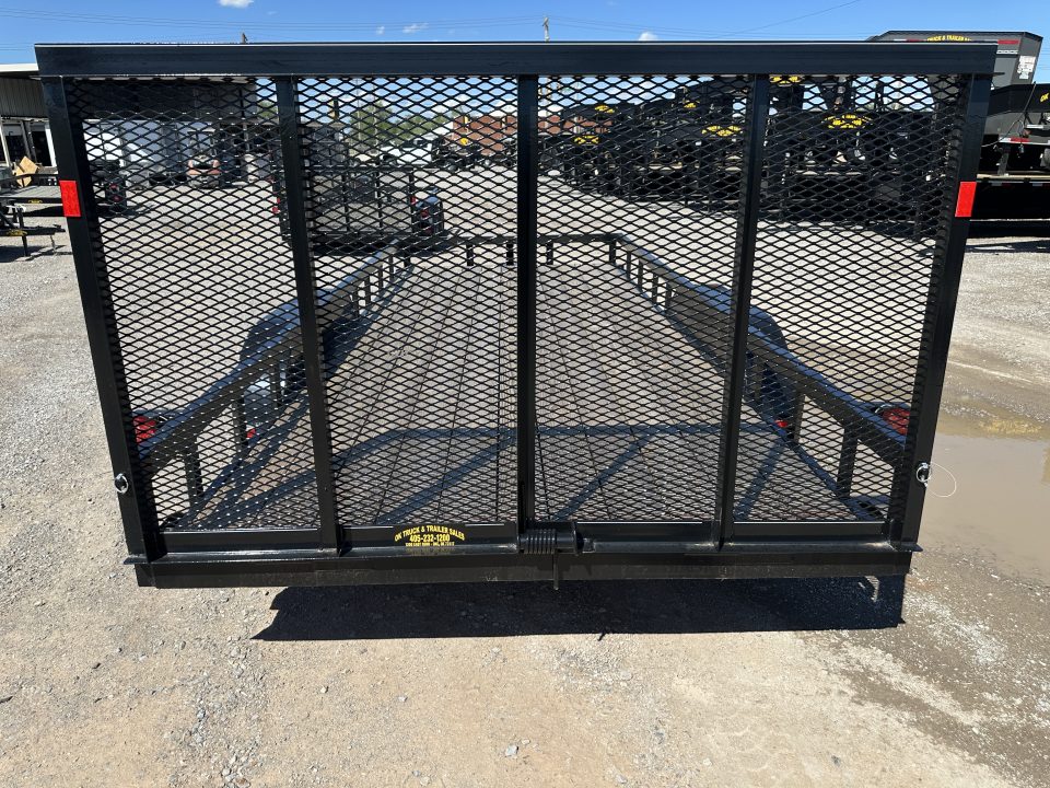 New 2025 Road Boss 83"x18' Bumper Pull w/4' Gate & 4" Frame Utility Trailer