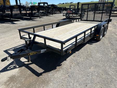 New 2025 Road Boss 83 x18' Bumper Pull w/4' Gate & 4  Frame Utility Trailer