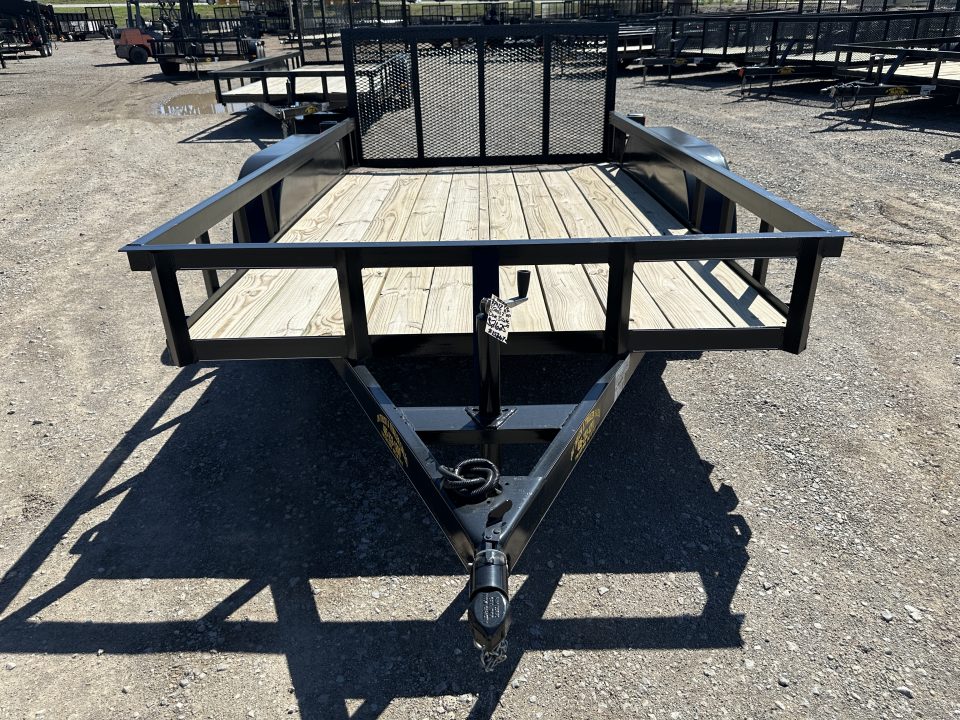 New 2025 Road Boss 77"x12' Bumper Pull w/3' Gate & Dove Tail Utility Trailer