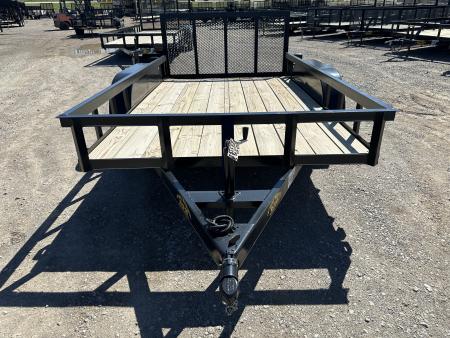 New 2025 Road Boss 77"x12' Bumper Pull w/3' Gate & Dove Tail Utility Trailer