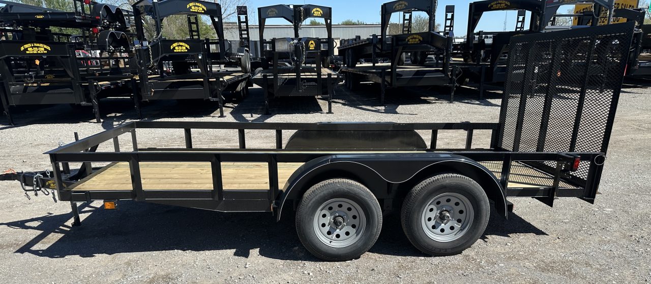 New 2026 Road Boss 77"x14' Bumper Pull w/4' Gate Utility Trailer