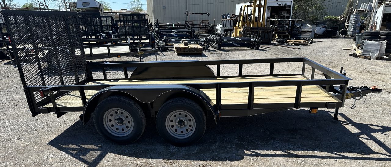 New 2026 Road Boss 77"x14' Bumper Pull w/4' Gate Utility Trailer
