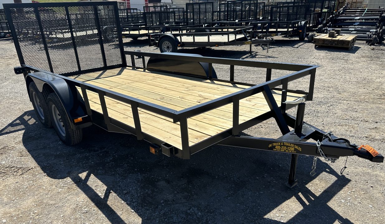 New 2026 Road Boss 77"x14' Bumper Pull w/4' Gate Utility Trailer