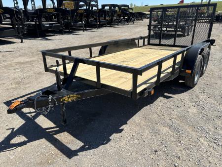 New 2026 Road Boss 77 x14' Bumper Pull w/4' Gate Utility Trailer