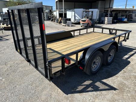 New 2026 Road Boss 77"x14' Bumper Pull w/4' Gate Utility Trailer
