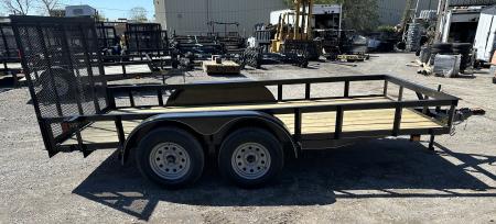 New 2026 Road Boss 77"x14' Bumper Pull w/4' Gate Utility Trailer