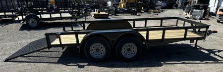 New 2026 Road Boss 77"x14' Bumper Pull w/4' Gate Utility Trailer