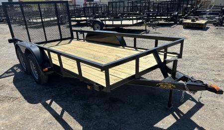 New 2026 Road Boss 77"x14' Bumper Pull w/4' Gate Utility Trailer