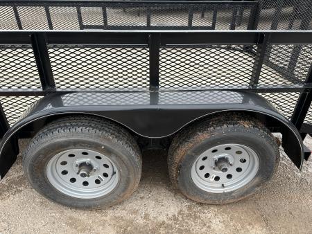 New 2025 Road Boss 83"x12' Bumper Pull w/3' Gate, Dove Tail & 2' Mesh Sides Utility Trailer