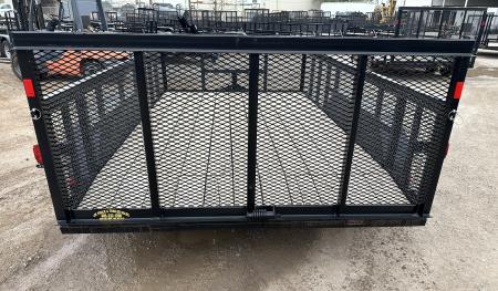 New 2025 Road Boss 83"x12' Bumper Pull w/3' Gate, Dove Tail & 2' Mesh Sides Utility Trailer