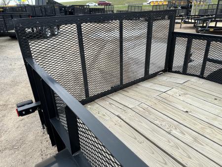 New 2025 Road Boss 83"x12' Bumper Pull w/3' Gate, Dove Tail & 2' Mesh Sides Utility Trailer