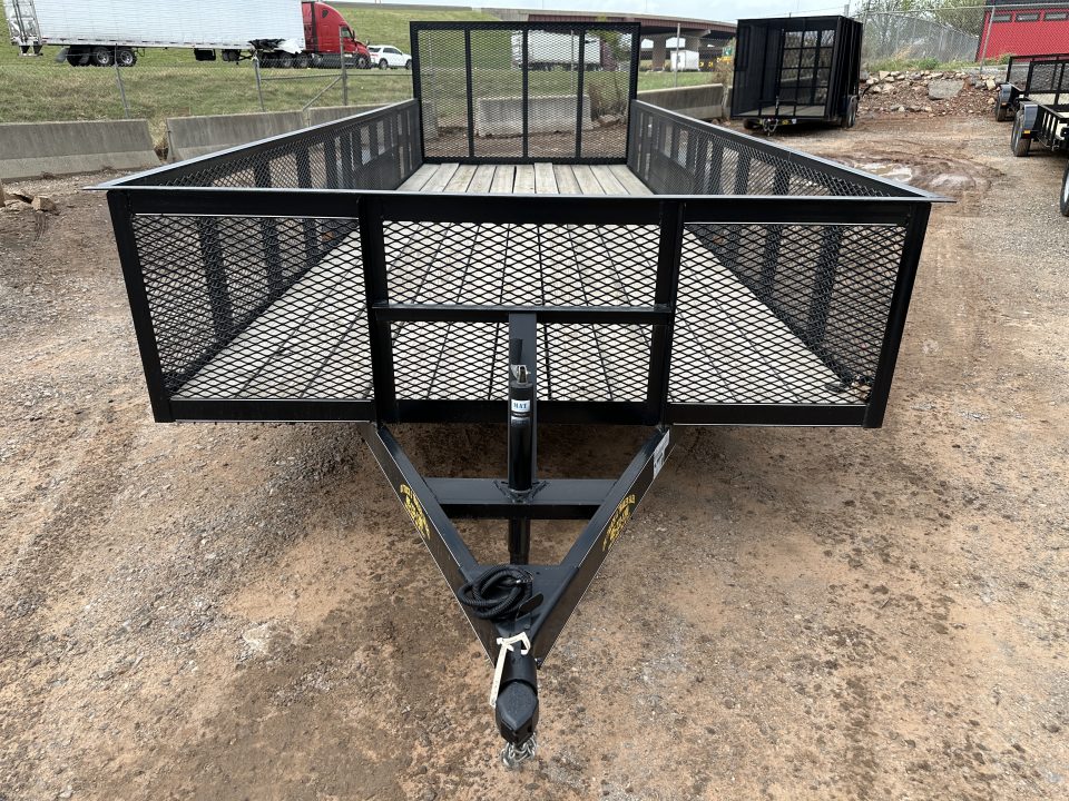 New 2025 Road Boss 83"x20' Bumper Pull w/4' Gate & 2' Mesh Sides Utility Trailer