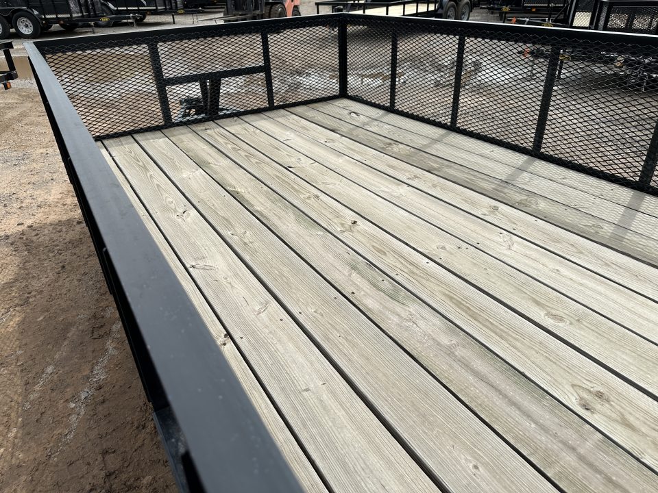 New 2025 Road Boss 83"x20' Bumper Pull w/4' Gate & 2' Mesh Sides Utility Trailer