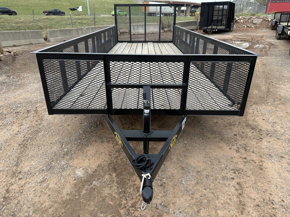 New 2025 Road Boss 83"x20' Bumper Pull w/4' Gate & 2' Mesh Sides Utility Trailer