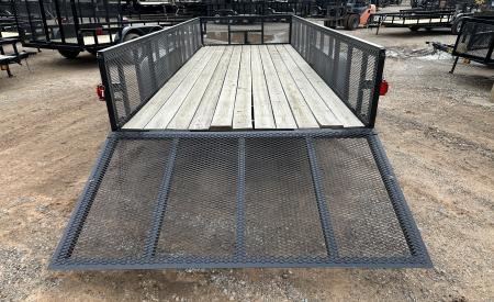 New 2025 Road Boss 83"x20' Bumper Pull w/4' Gate & 2' Mesh Sides Utility Trailer