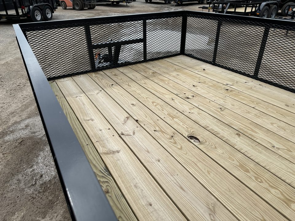 New 2026 Road Boss 83"x16' Bumper Pull w/4' Gate & 2' Mesh Sides Utility Trailer