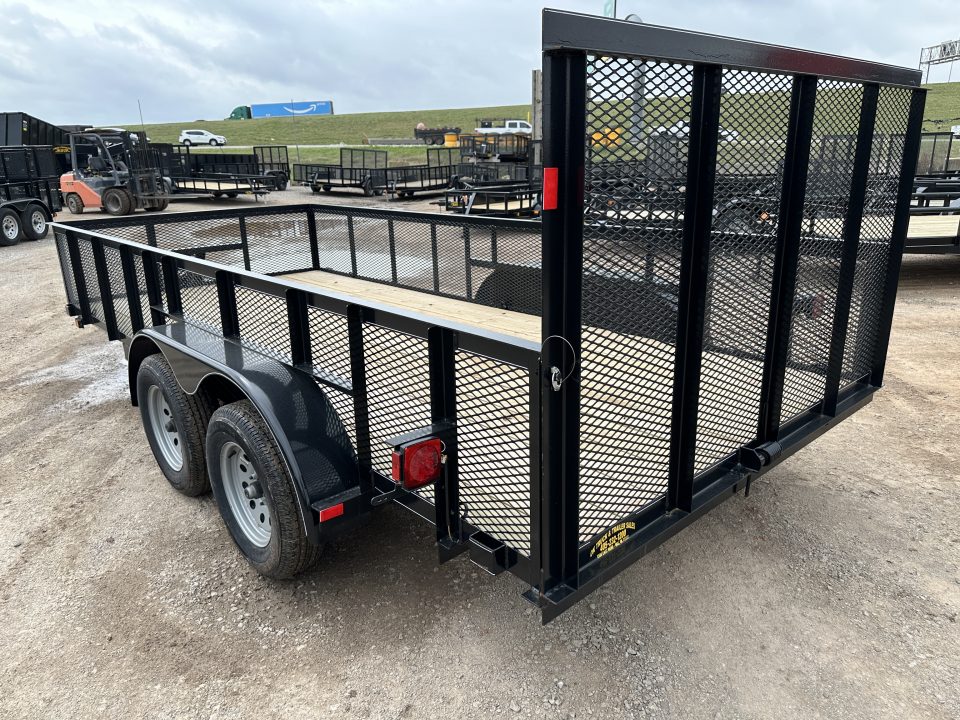 New 2026 Road Boss 83"x16' Bumper Pull w/4' Gate & 2' Mesh Sides Utility Trailer