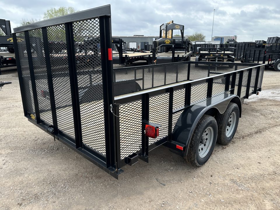 New 2026 Road Boss 83"x16' Bumper Pull w/4' Gate & 2' Mesh Sides Utility Trailer