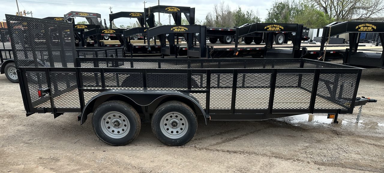 New 2026 Road Boss 83"x16' Bumper Pull w/4' Gate & 2' Mesh Sides Utility Trailer