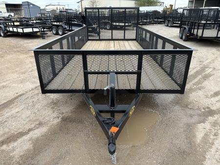 New 2026 Road Boss 83"x16' Bumper Pull w/4' Gate & 2' Mesh Sides Utility Trailer