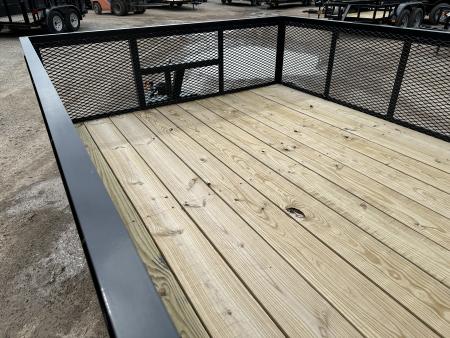 New 2026 Road Boss 83"x16' Bumper Pull w/4' Gate & 2' Mesh Sides Utility Trailer